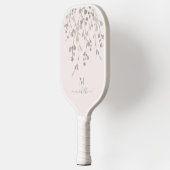 Persoonlijk botanisch watercolor monogram roze pickleball paddle (Links)