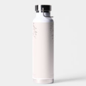 Persoonlijk botanisch watercolor monogram roze waterfles (Links)