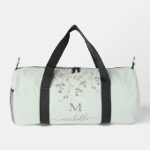 Persoonlijk botanisch watercolor monogram salie plunjezak (Achterkant)