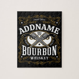 Persoonlijk Bourbon Vintage Wapen Whiskey Etiket Legpuzzel