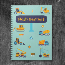 Persoonlijk Bouwtruck Notitieboek voor Jongens