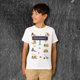 Persoonlijk Bouwtruck T-Shirt voor Jongens