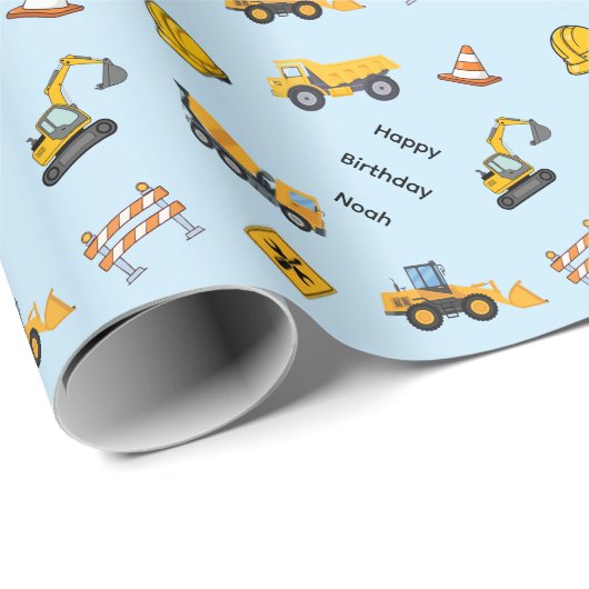 Persoonlijk Bouwverjaardagsfeest Cadeaupapier (Rol Hoek)