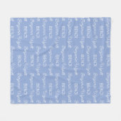 Persoonlijk boys blue schrift naam fleece deken (Voorkant (Horizontaal))