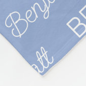 Persoonlijk boys blue schrift naam fleece deken (Hoek)