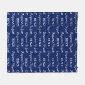 Persoonlijk Boys Blue Schrift Naam Fleece Deken (Voorkant (Horizontaal))