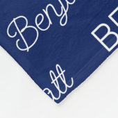 Persoonlijk Boys Blue Schrift Naam Fleece Deken (Hoek)
