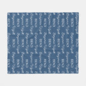 Persoonlijk Boys Blue Schrift Naam Fleece Deken (Voorkant (Horizontaal))