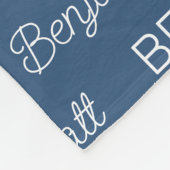 Persoonlijk Boys Blue Schrift Naam Fleece Deken (Hoek)
