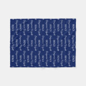Persoonlijk Boys Blue Schrift Naam Fleece Deken (Voorkant (Horizontaal))