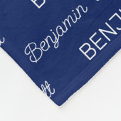 Persoonlijk Boys Blue Schrift Naam Fleece Deken (Hoek)