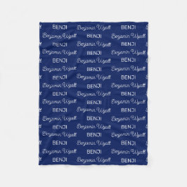 Persoonlijk Boys Blue Schrift Naam Fleece Deken