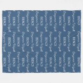 Persoonlijk Boys Blue Schrift Naam Fleece Deken (Voorkant (Horizontaal))