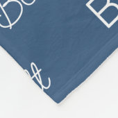 Persoonlijk Boys Blue Schrift Naam Fleece Deken (Hoek)