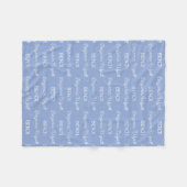 Persoonlijk Boys Blue Schrift Naam Fleece Deken (Voorkant (Horizontaal))