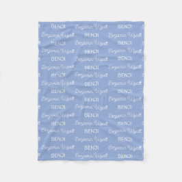 Persoonlijk Boys Blue Schrift Naam Fleece Deken