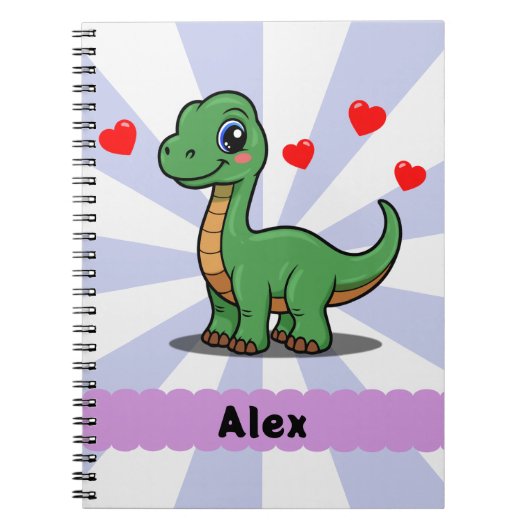 Persoonlijk Brachiosaurus Dinosaur Notitieboek (Voorkant)