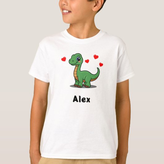 Persoonlijk Brachiosaurus Dinosaurus Kinderen T-Sh T-shirt (Voorkant)