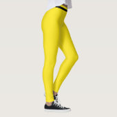 Persoonlijk brandend geel zwart gestreept monogram leggings (Rechts)