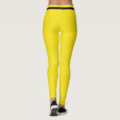 Persoonlijk brandend geel zwart gestreept monogram leggings (Achterkant)