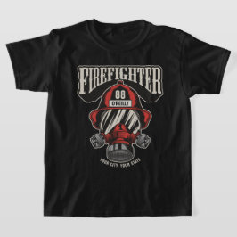 Persoonlijk Brandweer Masker Brandweer Helm T-shirt