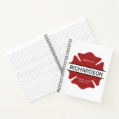 Persoonlijk brandweerlogo rood symbool notitieboek (Binnen)
