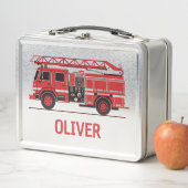 Persoonlijk brandweerwagen silhouet voor kinderen (In situ)