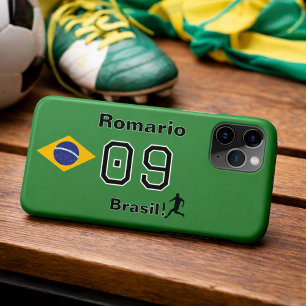 Persoonlijk Braziliaans Voetbal Legenda Rugnummer Case-Mate iPhone Case