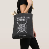Persoonlijk Breiwerkproject met Technische Details Tote Bag (Dichtbij)
