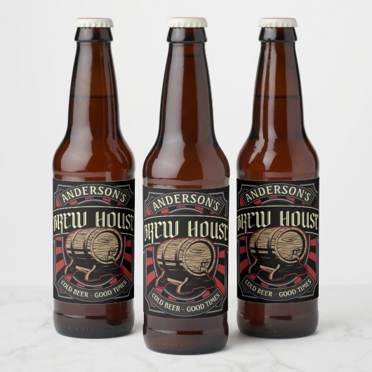 Persoonlijk Brew House Label Bierbrouwerij Bar Pub Bier Etiket (Flessen)