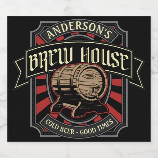 Persoonlijk Brew House Label Bierbrouwerij Bar Pub Bier Etiket (Enkel label)