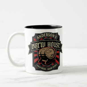 Persoonlijk Brew House Label Bierbrouwerij Bar Pub Tweekleurige Koffiemok