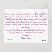 persoonlijk briefkaart (Achterkant)