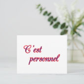 Persoonlijk briefkaart (Staand voorkant)