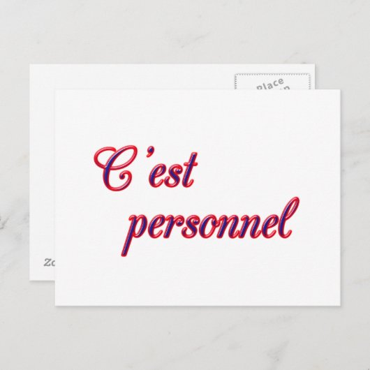 Persoonlijk briefkaart (Voorkant / Achterkant)