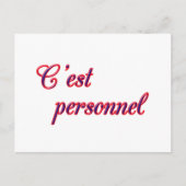 Persoonlijk briefkaart (Voorkant)