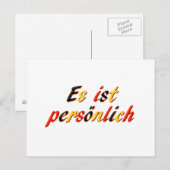 Persoonlijk briefkaart (Voorkant / Achterkant)