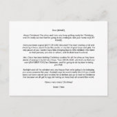 Persoonlijk BRIEFKAART van SANTA (Voorkant)