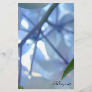 Persoonlijk briefpapier Blauwe Hortensia Bloemen