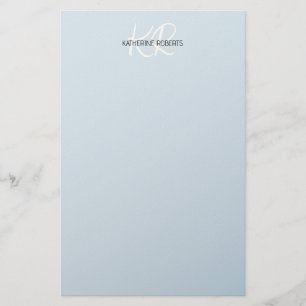 Persoonlijk briefpapier in babyblauw