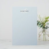 Persoonlijk briefpapier in babyblauw (Staand voorkant)
