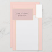 Persoonlijk briefpapier in Mid Century Modern stij (Voorkant / Achterkant)