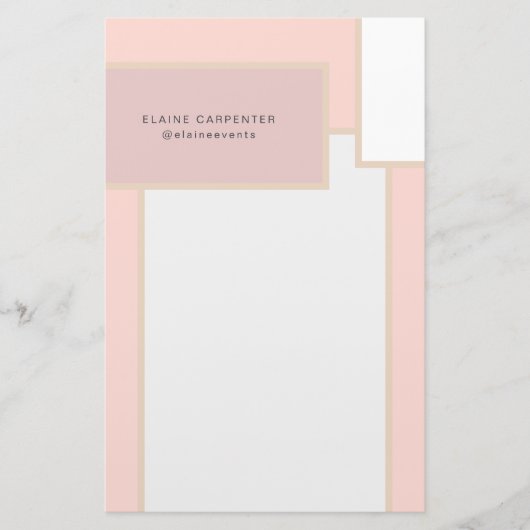 Persoonlijk briefpapier in Mid Century Modern stij (Voorkant)