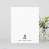 Persoonlijk briefpapier inclusief huisdier (Staand voorkant)