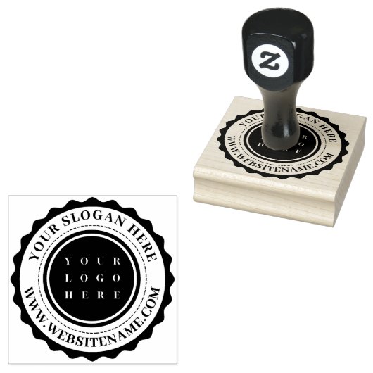 Persoonlijk briefpapier met bedrijfslogo rubberstempel (Gestempeld)