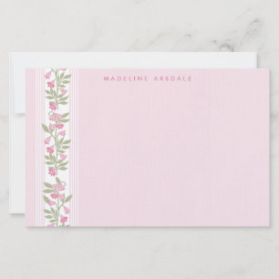 Persoonlijk briefpapier met bloemen voor prep scho