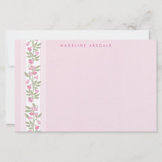 Persoonlijk briefpapier met bloemen voor prep scho (Voorkant)