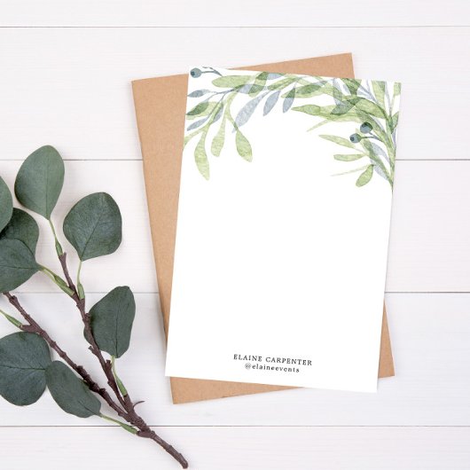 Persoonlijk briefpapier met botanisch monogram