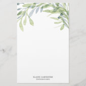 Persoonlijk briefpapier met botanische monogram (Voorkant)