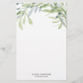 Persoonlijk briefpapier met botanische monogram (Voorkant)